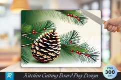 Pine Cone Evergreen Christmas Cutting Board PNG Product Image 1