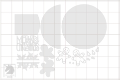 Merry Christmas Gingerbread Men Cookie Round Sign SVG Product Image 2
