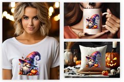 Halloween Gnome Clipart, Halloween Sublimation, Gnome Witch Product Image 3