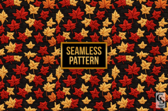 Autumn Leaves Embroidery Digital Papers Product Image 2