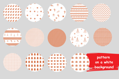 Minimalist Christmas round sticker PNG festive pattern Product Image 2