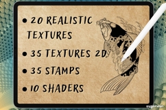 Koi Fish Tattoo Procreate Brushes | Fish Scales Brushes Product Image 2