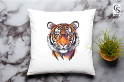 Tiger With Glasses Clipart Sublimation PNG Product Image 2