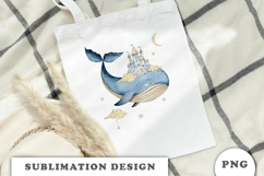 Watercolor Whale Dreams png Product Image 2