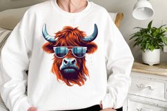 Highland Cow 4th of July Clipart, 4th of July Clipart Product Image 7