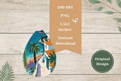 Summer Teardrop Earrings, Summer Sublimation Earrings Product Image 2