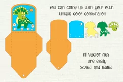 Funny Triceratops | Birthday Gift Card Holder | Paper Craft Product Image 2