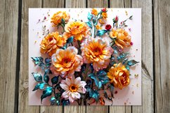 Glitter Flowers | shining tumbler Sublimation design bundle Product Image 2