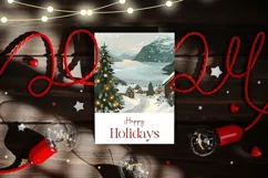 Christmas Village Greeting Cards, Winter Village Cards Product Image 2