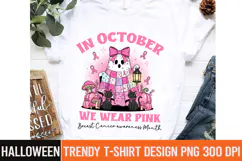 In October We Wear Pink SVG,Breast Cancer awareness SVG Product Image 2