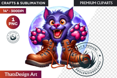 Halloween Character Boots - Spooky Gothic Clipart PNG Product Image 1