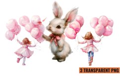 Watercolor Pink Baby Shower Clipart , PNG Product Image 1