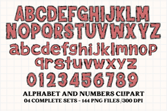 Valentine Alphabet Clip Art, valentines day letters doodle Product Image 2