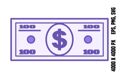 Colored Banknote Icon Product Image 1