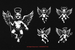 10 Bundle Dark Art Baby Angel Kids Wings Child Heaven Skull Product Image 3