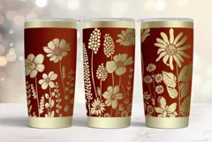 20oz Tumbler laser svg Floral wrap| Wildflowers pattern Product Image 3