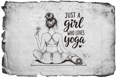 Just A Girl Who Loves Yoga SVG Product Image 2