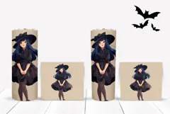 Cartoon Halloween Witch Tumbler, Halloween Tumbler Design Product Image 2