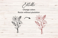 April Birth Flower Bouquet SVG - Daisy Product Image 2