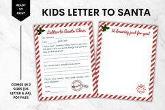 Printable Kids Letter To Santa Claus | Christmas Wish List 2 Product Image 1
