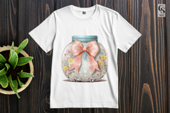 Floral Jar Clipart Sublimation PNG Product Image 2