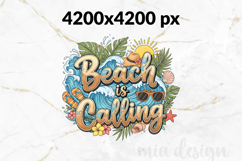 Beach Is Calling PNG, Tropical Summer Sublimation Design Product Image 2