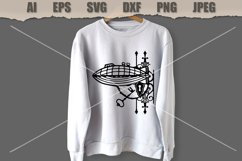 Airship Steampunk Clipart SVG Product Image 3