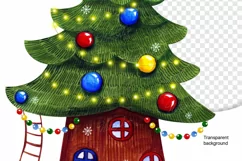 Gnome 's Christmas House, Gnome's New Year's House PNG Product Image 2