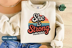 She is strong Christian png design Product Image 3