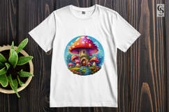 Mushroom House Clipart Sublimation PNG Product Image 2