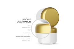 Plastic Cream Jars - PSD Mockup Product Image 2