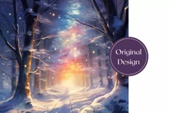 Christmas Tumbler Design, Magic Winter Tumbler Sublimation Product Image 2