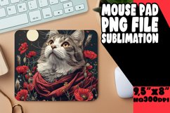 Funny Cat Sublimation Mousepad PNG Product Image 1