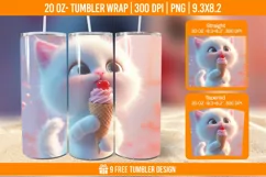 Cats Tumbler Wrap Designs, Sublimation Wrap Product Image 1