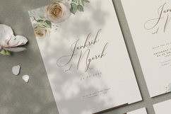 vintage wedding invitation card with roses watercolor Product Image 2