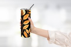 Golden and black 3d leaves tumbler wrap Product Image 2