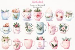 Pastel Mug Christmas Watercolor 38 Cliparts Ai Generated Art Product Image 2