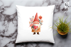 Cute Heart Gnome Clipart Sublimation PNG Product Image 3