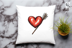 Heart With Arrow Clipart Sublimation PNG Product Image 3