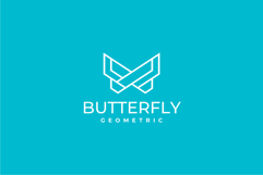 Butterfly Geometric Logo Design Vector Template Product Image 2