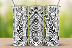 20oz Skinny Tumbler laser svg, Buddha Lotus pattern wrap Product Image 2