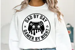 Dad by day gamer by night svg | Shirt Svg Product Image 1