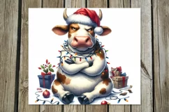 Christmas Cow | 4 funny Skinny tumbler sublimation designs Product Image 2