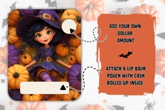 Cartoon Halloween Witch Gift Card, Printable Halloween PNG Product Image 2