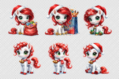 Adorable New Year&#039;s Ponies Clipart Set Product Image 2