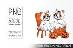 Cute Halloween Boo, Halloween Sublimation Clipart PNG Product Image 1
