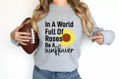 In a world full of roses be a sunflower SVG, Sunflower SVG D Product Image 2
