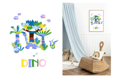 Cute Cartoon Cards with Dinosaurs. Dino Design. Archeology Product Image 8