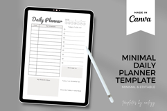 Minimal Daily Planner Template Canva | Simple Daily Schedule Product Image 2