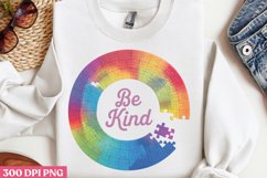 Be kind PNG, Autism Sublimation PNG Product Image 2